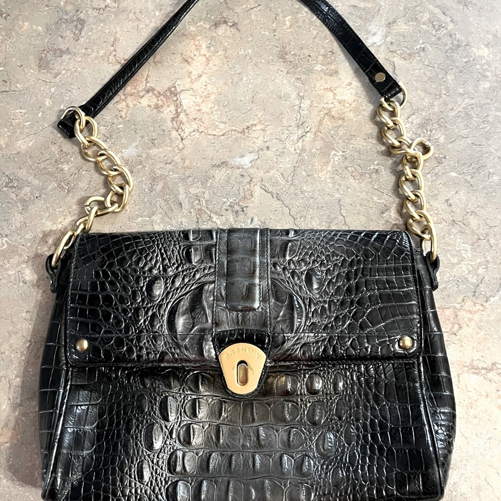Brahmin purse, black, excellent condition